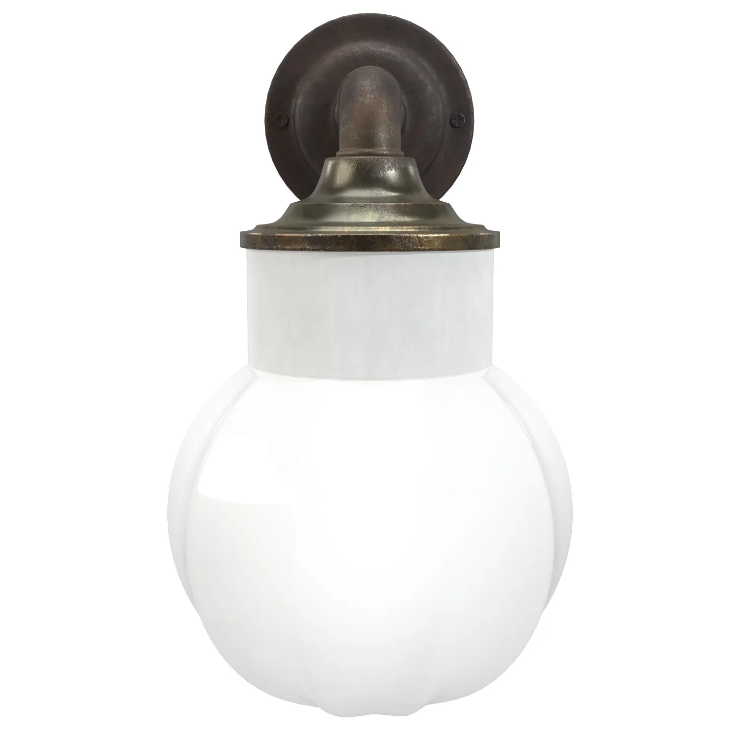 Opaline Glass Porcelain Industrial Wall Lamp PBR 3D Model_03